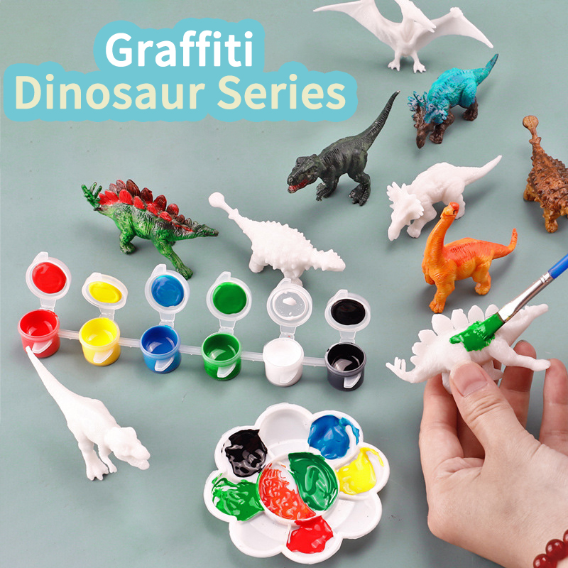 6pcs/8pcs, DIY Coloring Dinosa - огляд і ціна Model Kit Dinosaur