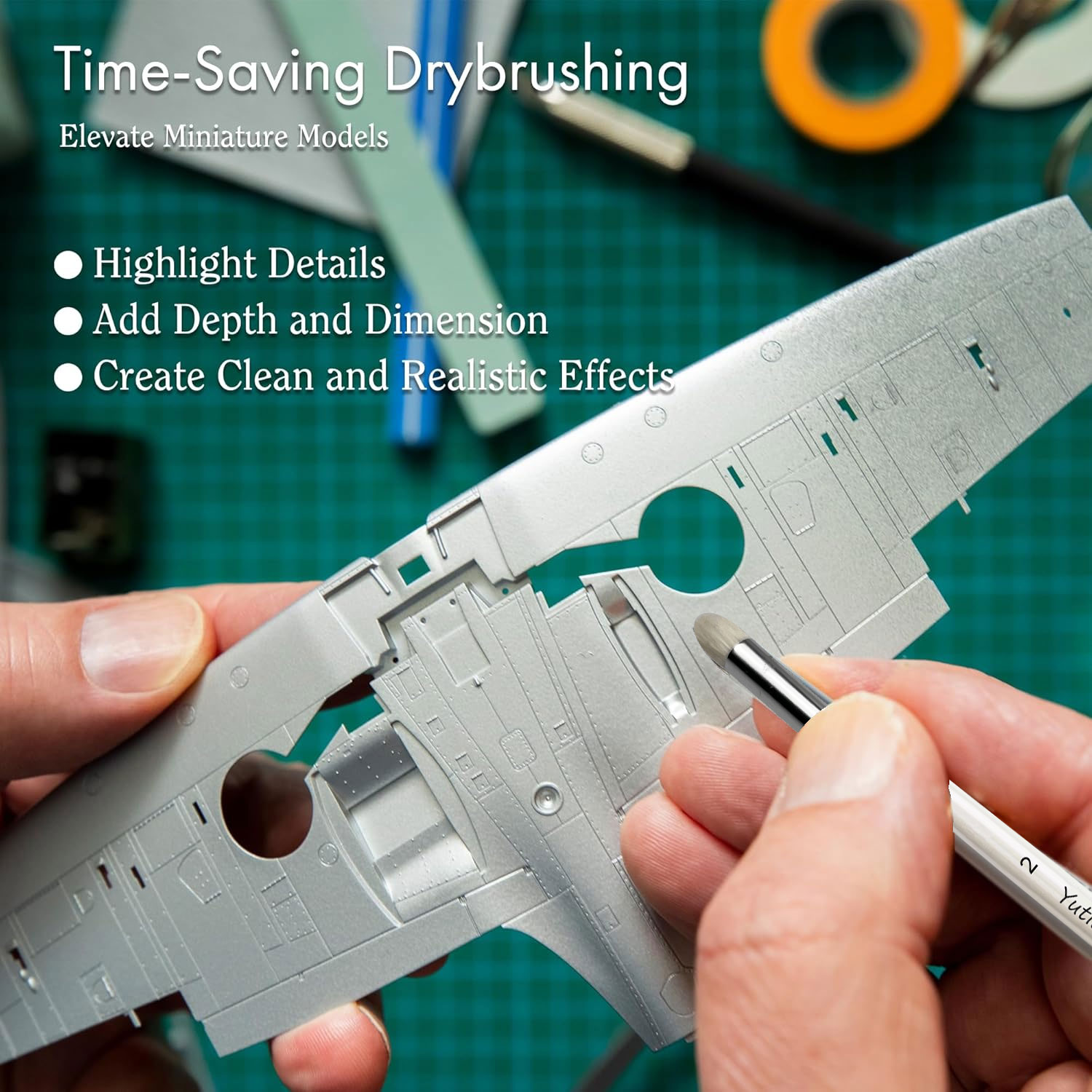 Miniature Paint Brushes Drybru - огляд і ціна Model Kit Paint Set