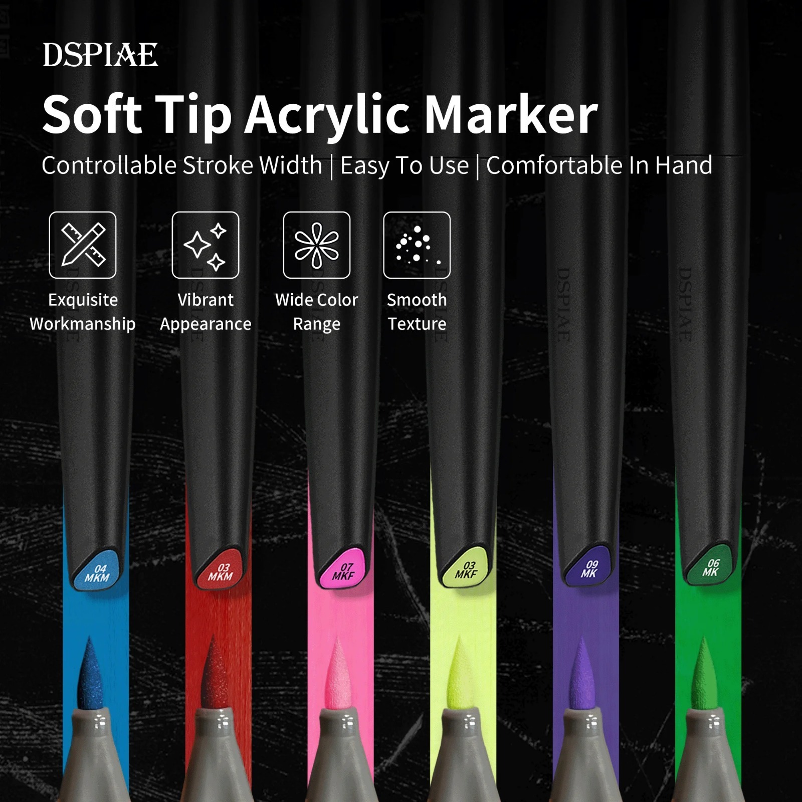 DSPIAE Soft Tip Water Based Ma - огляд і ціна Model Kit Paint Set